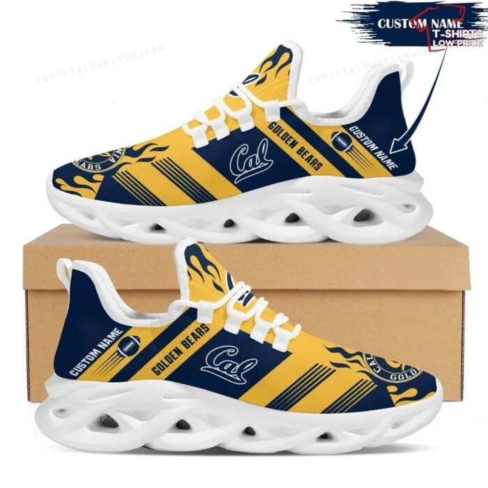 Personalize NCAA California Golden Bears Blue Max Soul Shoes Running Sneakers