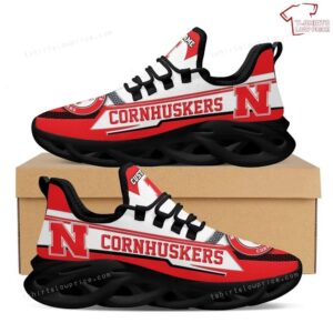 Personalize NCAA Nebraska Cornhuskers Red Grey Max Soul Shoes Running Sneakers