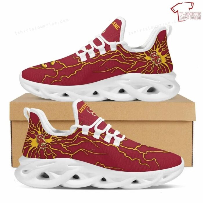 Personalize NCAA Usc Trojans Cardinal Max Soul Sneakers Sport Shoes