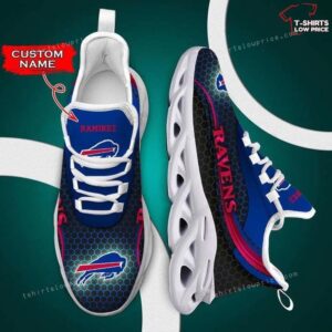 Personalize NFL Buffalo Bills Blue Special Max Soul Sneakers Running Shoes