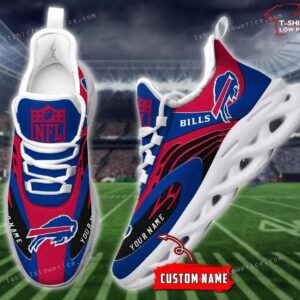 Personalize NFL Buffalo Bills Red Blue Edition Max Soul Sneakers Sport Shoes