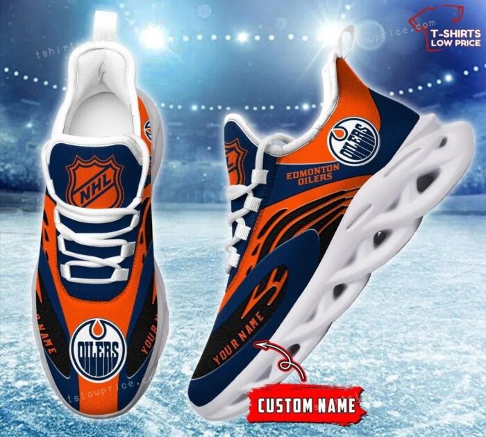 Personalize NHL Edmonton Oilers Max Soul Sneakers Running Shoes