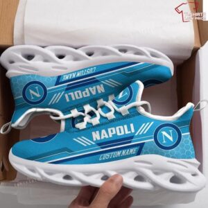 Personalize Ssc Napoli Light Blue Max Soul Sneakers Sport Shoes