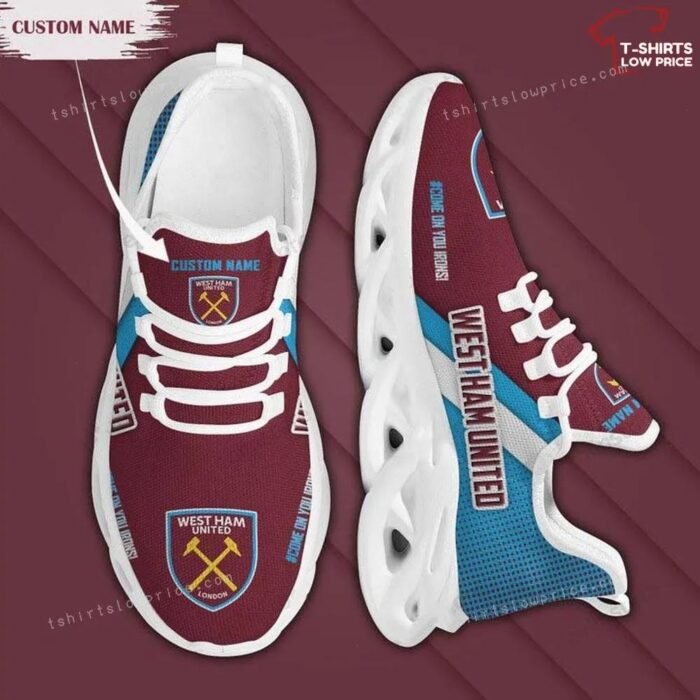 Personalize West Ham United FC Blue Red Max Soul Sneakers Running Shoes