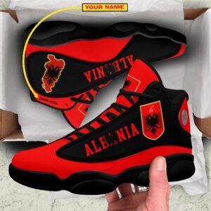 Personalized Albania Air Jordan 13 Sneaker Shoes