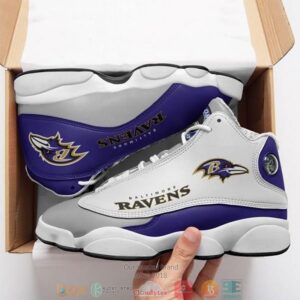 Personalized Baltimore Ravens Nfl Big Logo Football Team 117 Air Jordan 13 Sneaker Shoes