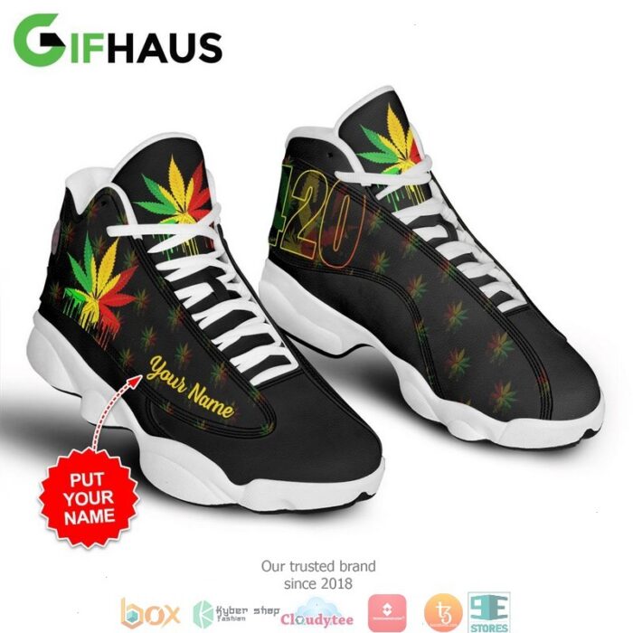 Personalized Cannabis 420 Color Air Jordan 13 Sneaker Shoes