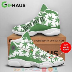 Personalized Cannabis Nike Just Hit It Air Jordan 13 Sneaker Shoes