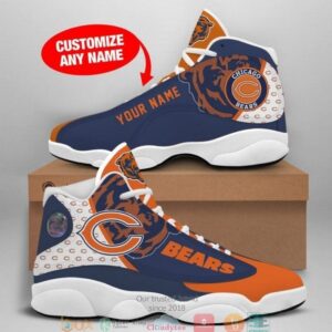 Personalized Chicago Bears Football Team 2 Air Jordan 13 Sneaker Shoes