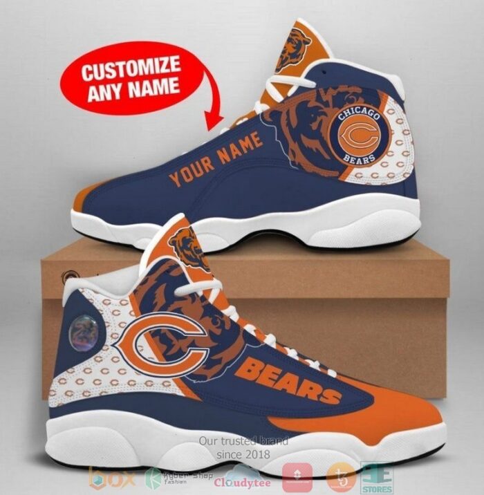 Personalized Chicago Bears Football Team 2 Air Jordan 13 Sneaker Shoes