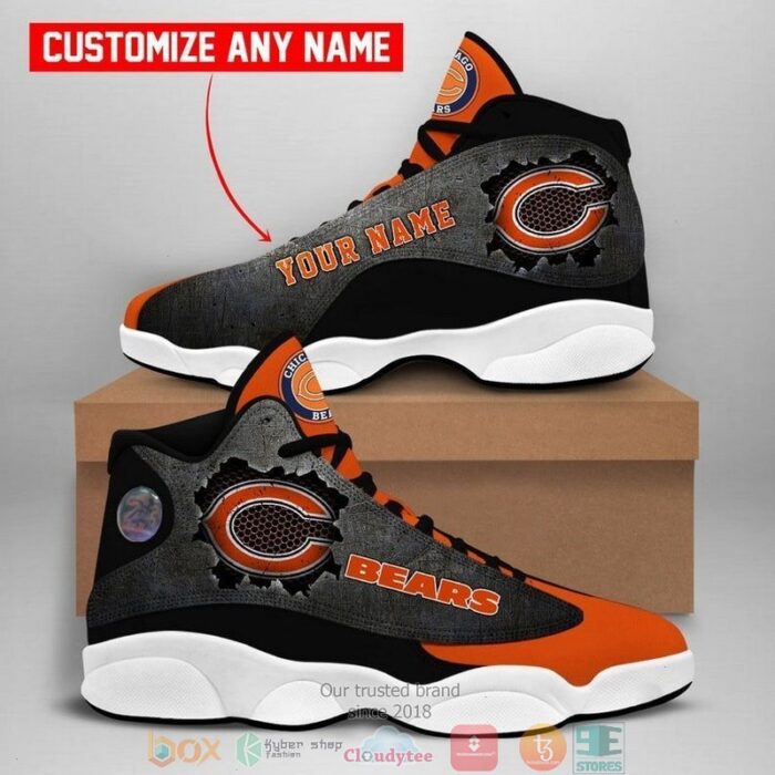 Personalized Chicago Bears Nfl Football Team Air Jordan 13 Sneaker Shoes