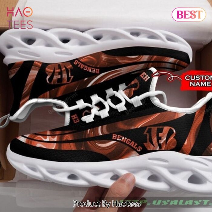 Personalized Cincinnati Bengals New 2022 Brown Black Max Soul Shoes