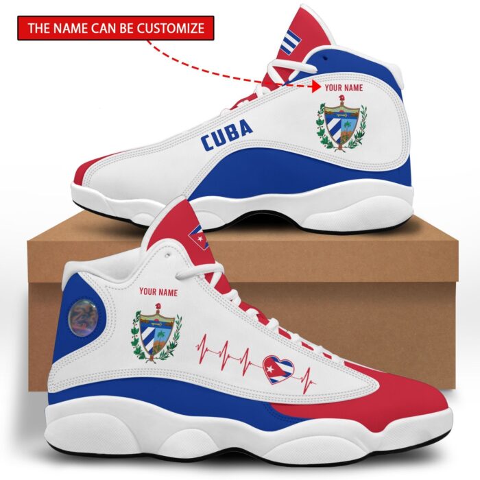 Personalized Coat Of Arms Of Cuba Red White Custom Air Jordan 13 Shoes