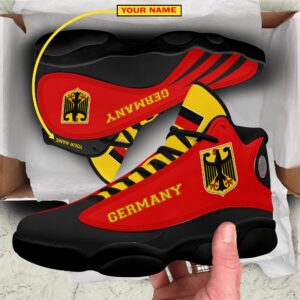 Personalized Coat Of Arms Of Germany Red Black Custom Air Jordan 13 Shoes