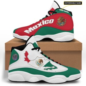 Personalized Coat Of Arms Of Mexico Map Custom Air Jordan 13 Shoes