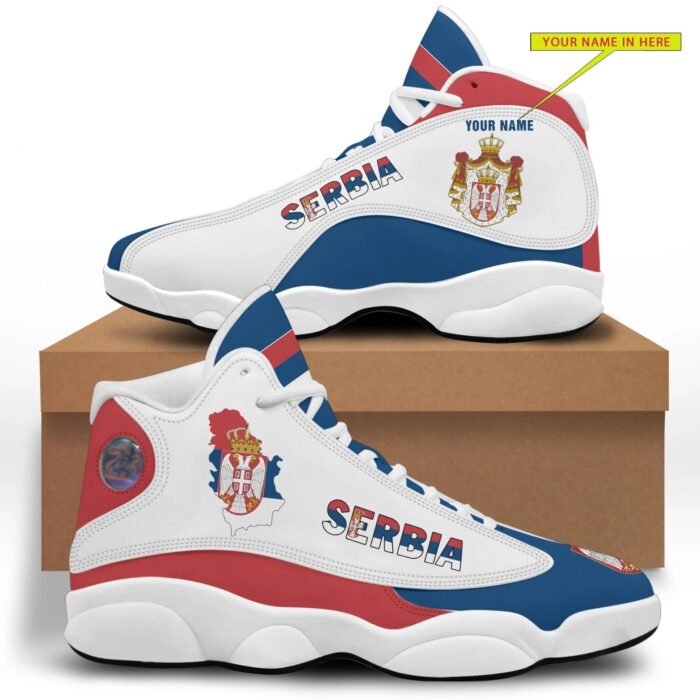 Personalized Coat Of Arms Of Serbia Custom Air Jordan 13 Shoes