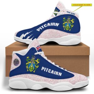 Personalized Coat Of Arms Of The Pitcairn Islands Custom Air Jordan 13 Shoes