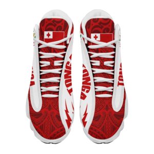 Personalized Coat Of Arms Of Tonga Red White Custom Air Jordan 13 Shoes