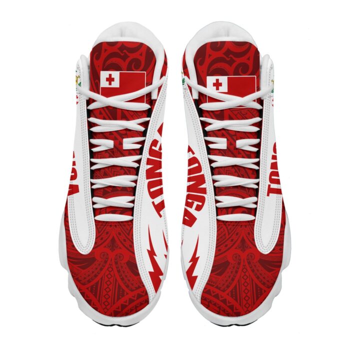 Personalized Coat Of Arms Of Tonga Red White Custom Air Jordan 13 Shoes