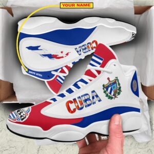 Personalized Cuba Flag Map Custom Air Jordan 13 Shoes