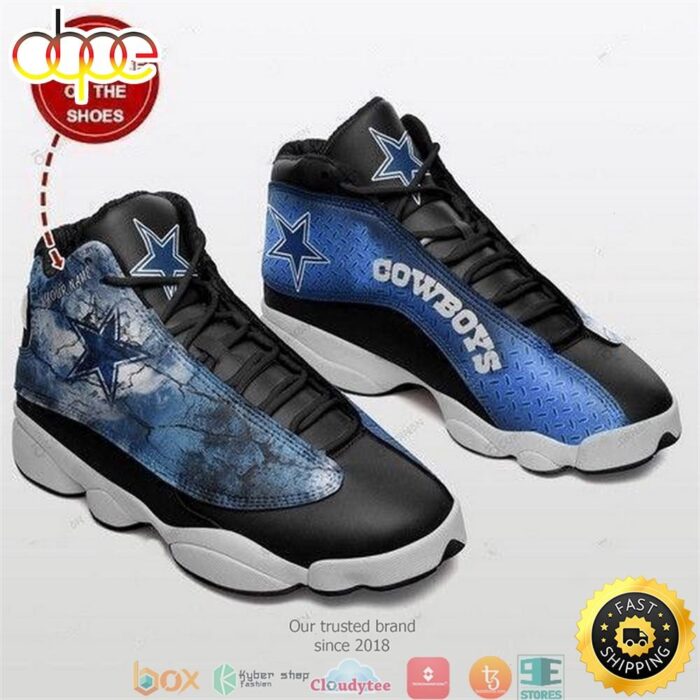 Personalized Dallas Cowboys Football NFL Teams Air Jordan 13 Sneaker Shoes