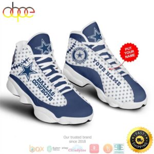 Personalized Dallas Cowboys NFL 3 Football Air Jordan 13 Sneaker Shoes