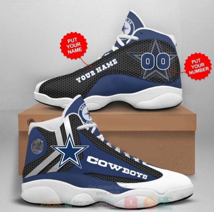 Personalized Dallas Cowboys Nfl Custom Air Jordan 13 Shoes