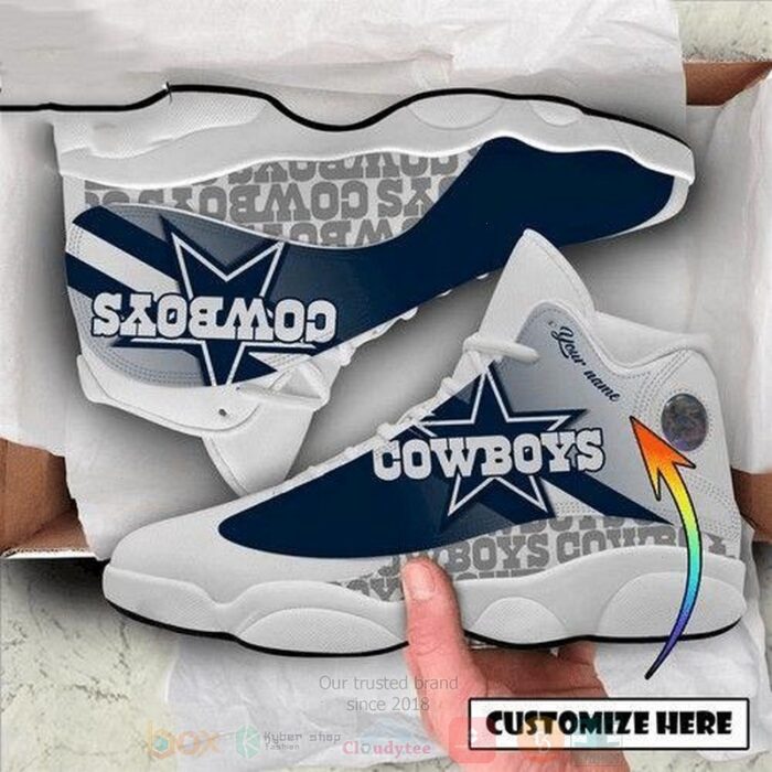 Personalized Dallas Cowboys Team Nfl Team Custom Air Jordan 13 Shoes