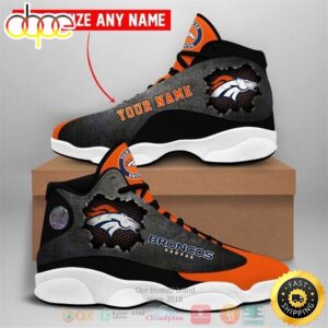 Personalized Denver Broncos NFL Football Team Custom Air Jordan 13 Shoes