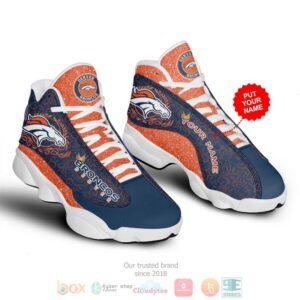 Personalized Denver Broncos Nfl Custom Air Jordan 13 Shoes