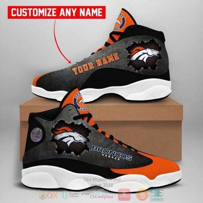 Personalized Denver Broncos Nfl Football Team Custom Air Jordan 13 Shoes