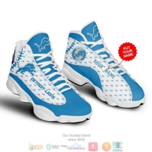 Personalized Detroit Lions Nfl 1 Football Air Jordan 13 Sneaker Shoes