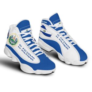 Personalized El Salvador Map Custom Air Jordan 13 Shoes