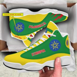 Personalized Emblem Of Ethiopia Custom Air Jordan 13 Shoes