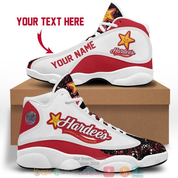 Personalized Hardees Color Plash Air Jordan 13 Sneaker Shoes