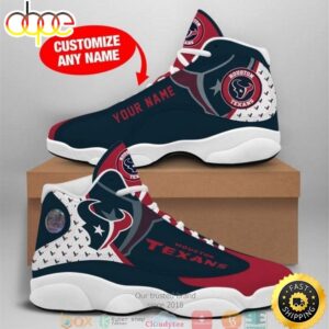 Personalized Houston Texans NFL Big Logo Football Team 5 Air Jordan 13 Sneaker Shoes