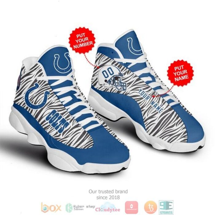 Personalized Indianapolis Colts Nfl 2 Football Air Jordan 13 Sneaker Shoes