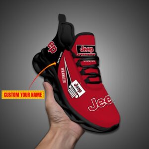 Personalized Jeep Max Soul Shoes Cherry Red