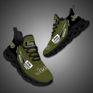 .Personalized Jeep Max Soul Shoes Dark Green