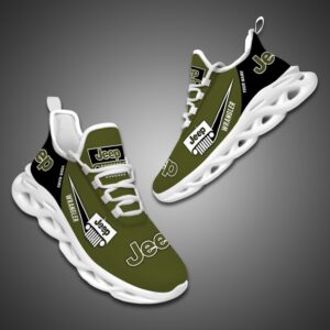 .Personalized Jeep Max Soul Shoes Dark Green