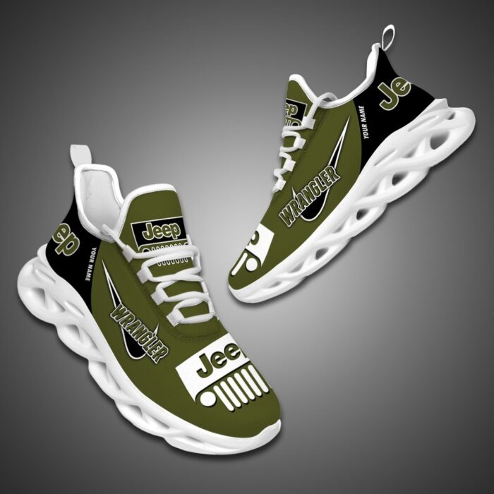 .Personalized Jeep Max Soul Shoes Dark Green2