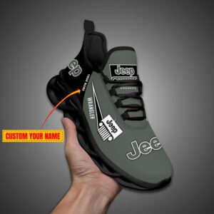 Personalized Jeep Max Soul Shoes Dark Grey