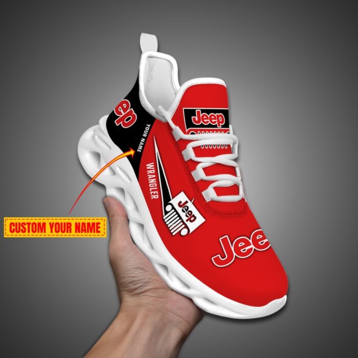 Personalized Jeep Max Soul Shoes Red