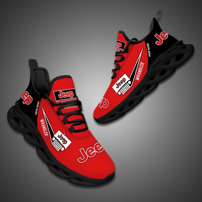 Personalized Jeep Max Soul Shoes Red