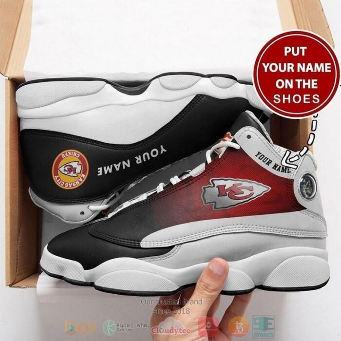 Personalized Kansas City Chiefs Nfl Logo Football Team Custom Air Jordan 13 Shoes