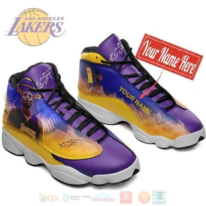 Personalized Kobe Bryant Los Angeles Lakers Nba Team Custom Air Jordan 13 Shoes