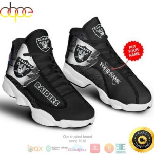 Personalized Las Vegas Raiders Football NFL 24 Big Logo Air Jordan 13 Sneaker Shoes