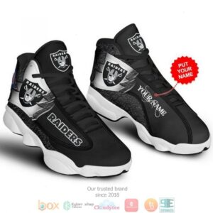 Personalized Las Vegas Raiders Football Nfl 24 Big Logo Air Jordan 13 Sneaker Shoes