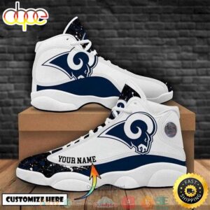 Personalized Los Angeles Rams NFL Football Big Logo Gift Air Jordan 13 Sneaker Shoes