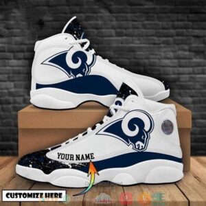 Personalized Los Angeles Rams Nfl Football Big Logo Gift Air Jordan 13 Sneaker Shoes